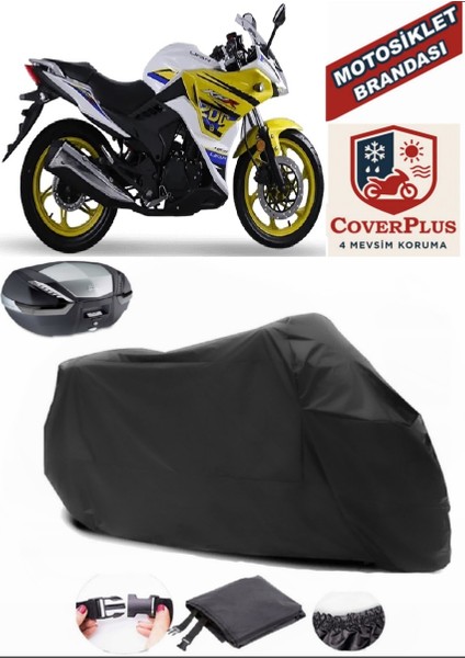 Lifan Kpr 200 Siyah Arka Çanta Uyumlu Motorsiket Brandası Motor Örtüsü Çadır Su Geçirmez Motosiklet Kılıfı Motor Brandası