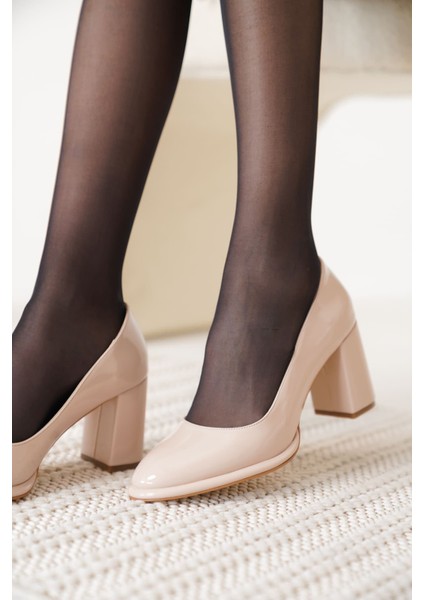 Modaserdem Pensy Bej Rugan Kadın Topuklu Ayakkabı fırsatları