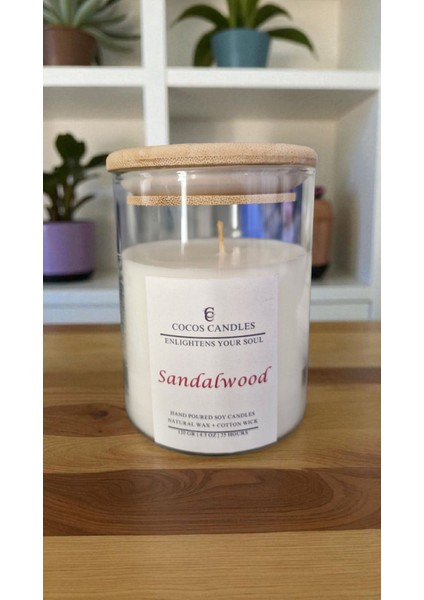 -Sandal-Kokulu Mum-Kahverengi-Aromaterapi & Meditasyon Için Bambu Kapaklı Doğal Soya Mum – Sandal Ağacı Kokulu (120 Gr) fiyatları