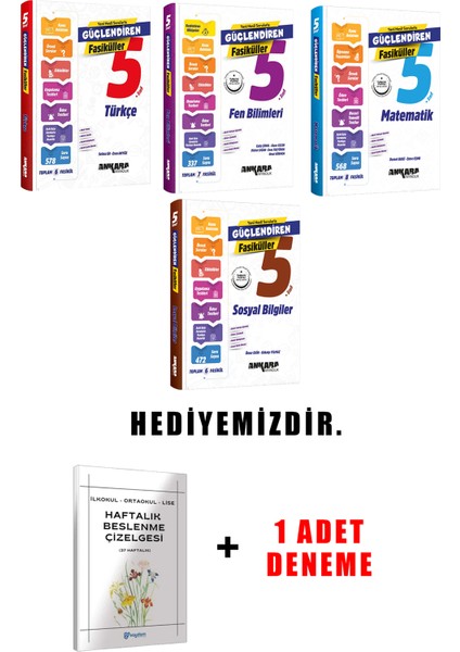 5.sınıf Güçlendiren Fasiküller 4'lü Set (Güncel Marif Model) modelleri