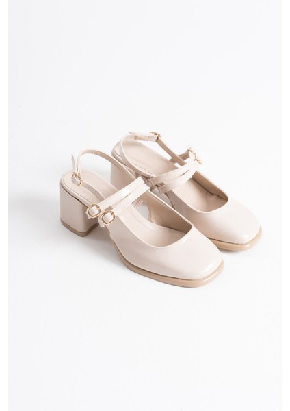 Modaserdem Faye Bej Rugan Kadın Topuklu Ayakkabı fiyatları