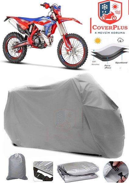 Beta Rr 300 2t Enduro Racing Motor Brandası Gri Motorsiket Brandası Motor Örtüsü Çadır Su Geçirmez Motosiklet Kılıfı Motor Brandası
