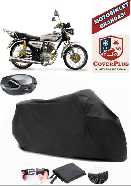 Falcon Attack 100 Siyah Arka Çanta Uyumlu Motorsiket Brandası Motor Örtüsü Çadır Su Geçirmez Motosiklet Kılıfı Motor Brandası