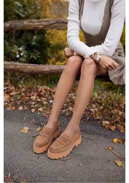 Alberto Kadın Vizon Gercek Suet Loafer Ayakkabi fiyatları