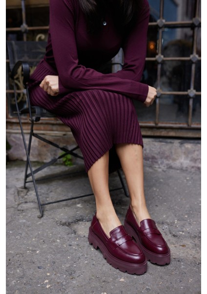 Alberto Kadın Kahve Gercek Deri Eva Taban Loafer Ayakkabi fırsatları