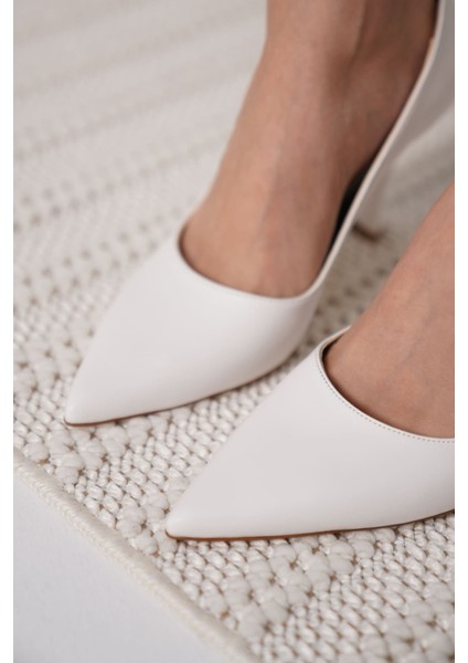 Modaserdem Blade Mat Beyaz Kadın Stiletto indirimleri