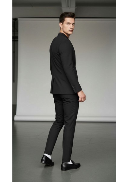 Erkek Tek Düğme Slim Fit Takım Elbise - Şık Ofis ve Davet Kombini fiyatları