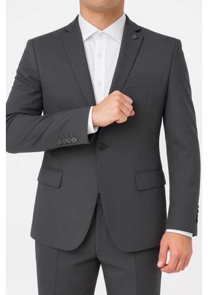 Erkek Tek Düğme Slim Fit Takım Elbise - Şık Ofis ve Davet Kombini fırsatları