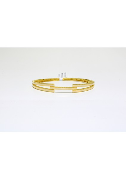 14 Ayar Altın Ajda Model Tek Sıralı Kaburga Kelepçe Bilezik 8.42 gr