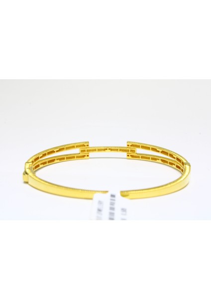 14 Ayar Altın Ajda Model Tek Sıralı Kaburga Kelepçe Bilezik 8.42 gr modelleri