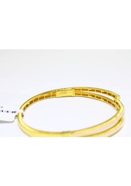 14 Ayar Altın Ajda Model Tek Sıralı Kaburga Kelepçe Bilezik 8.42 gr indirimleri