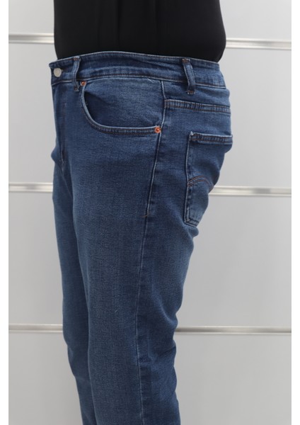 Denim Cartel Fistan Store Erkek Mavi Yüksek Bel Rahat Kesim Boru Paça Jean Pantolon modelleri