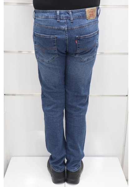 Denim Cartel Fistan Store Erkek Mavi Yüksek Bel Rahat Kesim Boru Paça Jean Pantolon fırsatları