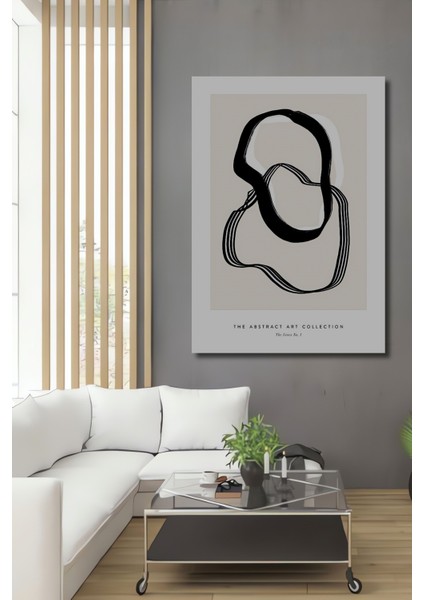 Dekoratif Ahşap Dikdörtgen Tablo Soyut Çizgiler