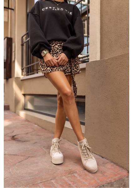 Corcy Kadın Bej Gercek Suet Sneaker Bot modelleri