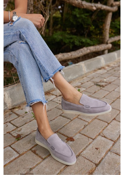 Amor Kadın Tutun Nude Gercek Suet Loafer Ayakkabı fiyatları