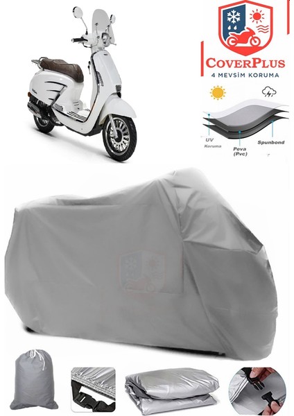 Rks Bitter 125 Gri Motorsiket Brandası Motor Örtüsü Çadır Su Geçirmez Motosiklet Kılıfı Motor Brandası