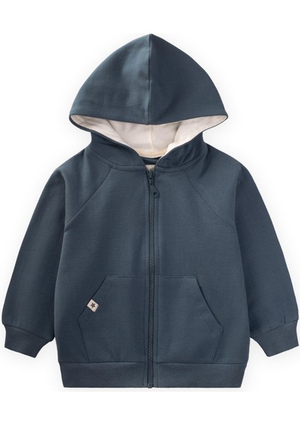 Kapşonlu Fermuarlı Hırka 1-14 Yaş Lacivert modelleri