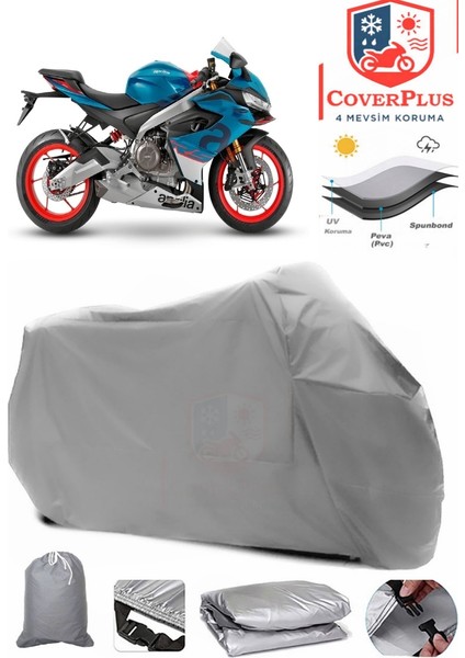 Aprilia Rs 660 Gri Motorsiket Brandası Motor Örtüsü Çadır Su Geçirmez Motosiklet Kılıfı Motor Brandası