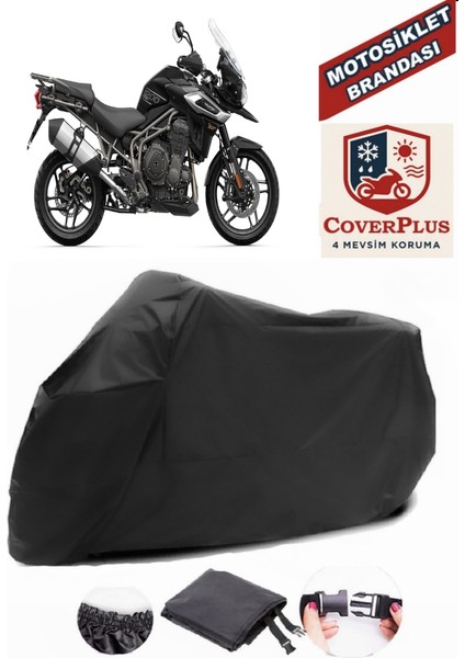 Triumph Tiger Explorer Xrx Siyah Motorsiket Brandası Motor Örtüsü Çadır Su Geçirmez Motosiklet Kılıfı Motor Brandası