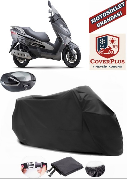 Benelli Zafferano Siyah Arka Çanta Uyumlu Motorsiket Brandası Motor Örtüsü Çadır Su Geçirmez Motosiklet Kılıfı Motor Brandası