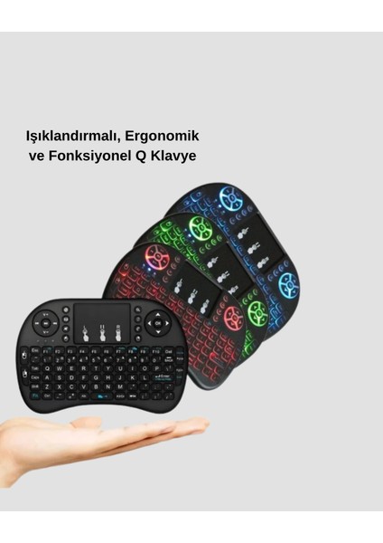 Aydınlatmalı Touchpad’li Q Klavye – Türkçe Karakterli, USB Bağlantılı, Numerik Tuş Takı indirimleri