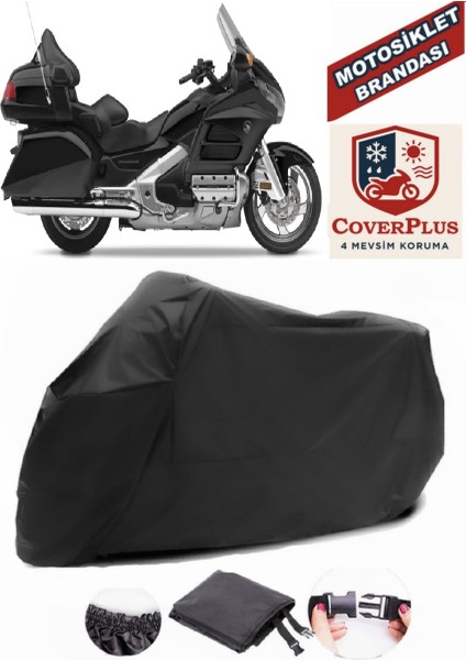 Honda Goldwing Gl Siyah Motorsiket Brandası Motor Örtüsü Çadır Su Geçirmez Motosiklet Kılıfı Motor Brandası