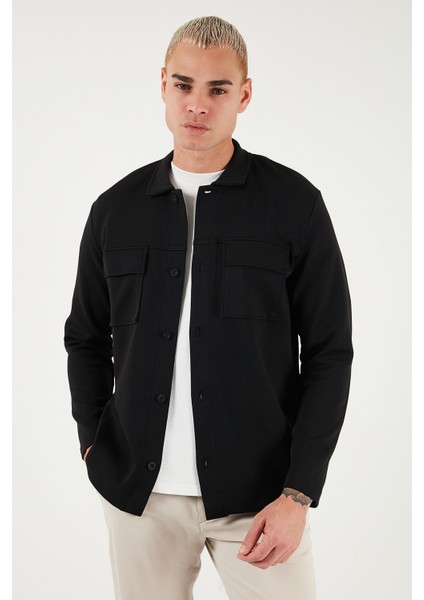 Pamuklu Regular Fit Klasik Yaka Göğüs Cep Detaylı Gömlek Erkek Gömlek 5901220