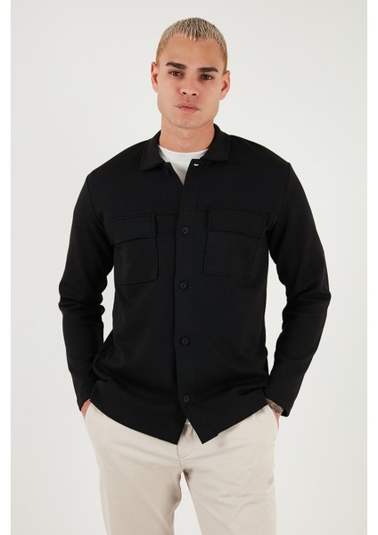 Pamuklu Regular Fit Klasik Yaka Göğüs Cep Detaylı Gömlek Erkek Gömlek 5901220