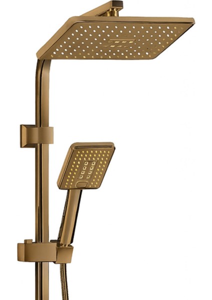 Yağmur Robot Duş Seti Tam Takım Bronz Renk Lüks Yağmurlama Fonksiyonlu El Duşu Başlıklı Duş Sistemi modelleri