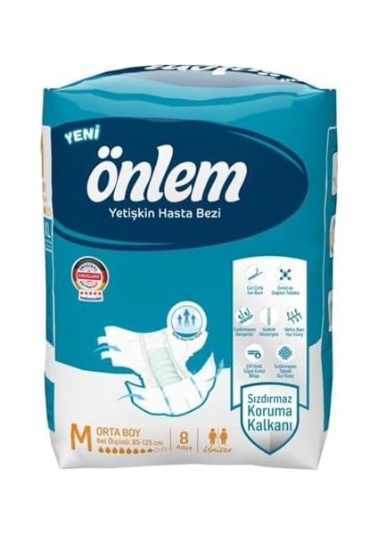 Önlem Medium Yetişkin Hasta Bezi 8 Adet
