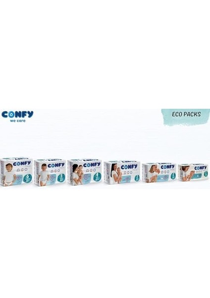 Confy Premium Mini Bebek Bezi 2 Numara | 3-6 kg | 66 Adet | Ekonomik Paket fiyatları