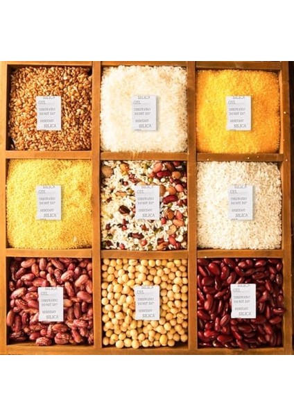 Fonyet 100 Paket Silikat Jel Torba 1 G Silikat Kurutucu Torba Silika Jel Gıda Kalitesinde Higroskopik Madde Nem Alıcı modelleri