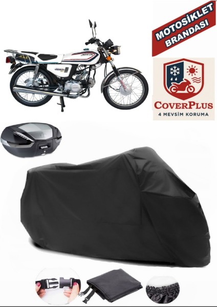 Arora Ar 50-30 Siyah Arka Çanta Uyumlu Motorsiket Brandası Motor Örtüsü Çadır Su Geçirmez Motosiklet Kılıfı Motor Brandası
