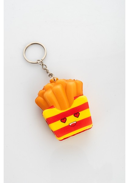 Squıshy Çizgili Patates Kızartması Anahtarlık