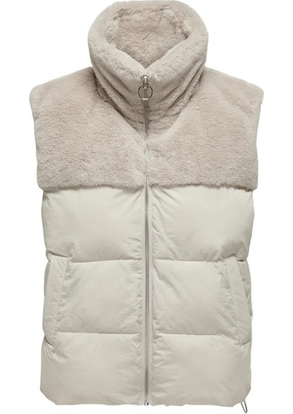 Onlwanja Kapitoneli Yumuşak Tüylü Regular Fit Dik Yaka Şişme Yelek Bayan Yelek 15322053 fiyatları