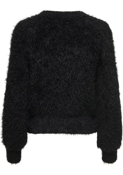 Onllulu Regular Fit Bisiklet Yaka Örme Kazak Bayan Kazak 15350650 fırsatları