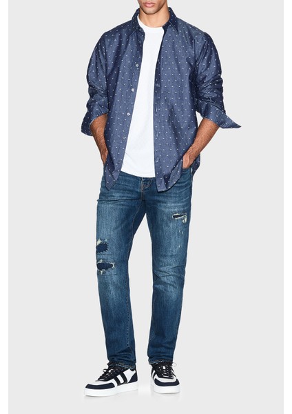 Pamuklu Slim Fit Normal Bel Dar Paça Jeans Erkek Kot Pantolon XM000070 AF17092 MB001 fiyatları