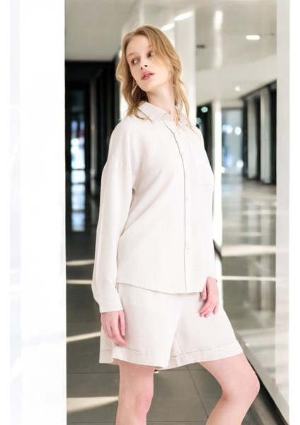 Yazlık Uzun Kol Gömlek Şort Ikili Takım indirimleri