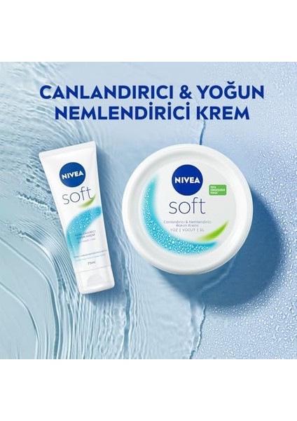 Nıvea Soft Nemlendirici Bakım Kremi 75ML, Jojoba Yağı, E Vitamini, Yüz Vücut El, Yumuşak Cilt, X3 Adet,avantajlı Set fiyatları
