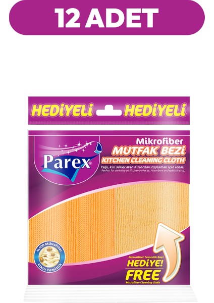 Mikrofiber Mutfak Bezi (Mikrofiber Temizlik Bezi Hediye) Onikili Paket fiyatları