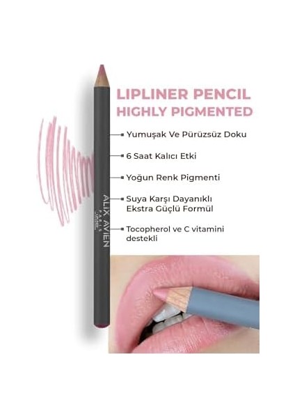 Alıx Avıen Uzun Süre Kalıcı Dağılma Yapmayan Nemlendirici Dudak Kalemi - Lipliner Pencil 11 True Rose fiyatları