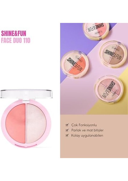 Callista Shine & Fun Face Duo 110 Party Gang Allık & Aydınlatıcı Paleti fiyatları