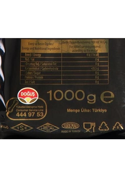 Doğuş Çay No:53 Karadeniz Siyah Filiz 1000 gr fiyatları