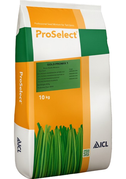Gold Profesyonel Çim Tohumu Karışımı 10 kg – Oregon ABD Menşeli Dayanıklı Peyzaj ve Saha Çimi