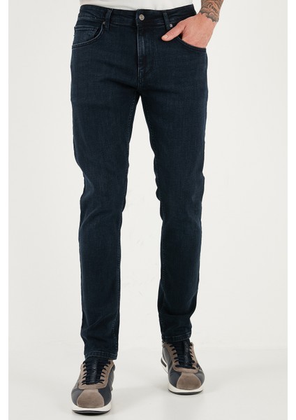 Pamuklu Slim Fit Yüksek Bel Dar Paça Jeans Erkek Kot Pantolon 3300C47TOKYO
