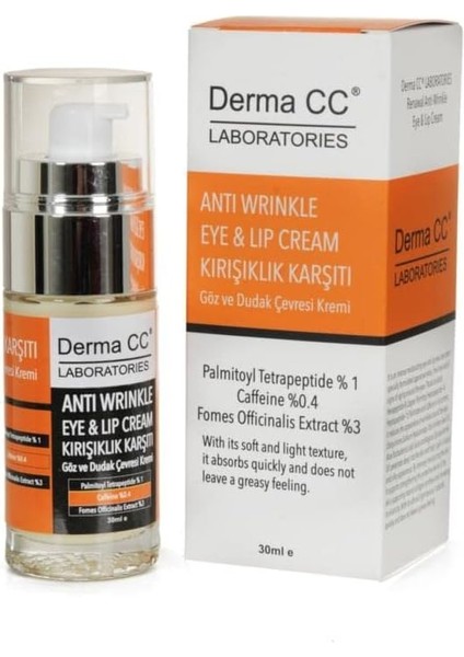 Derma cc Laboratories Kırışık Karşıtı Göz ve Dudak Çevresi Kremi 30 ml fiyatları