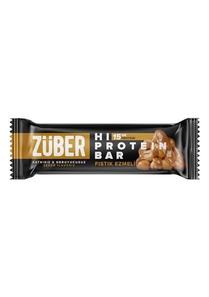 Züber Şeker Ilavesiz Fıstık Ezmeli 45 gr 12LI Yüksek Protein Bar fiyatları