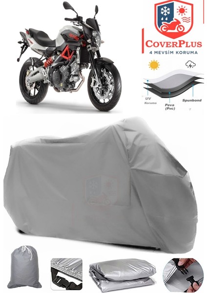 Aprilia Shiver 900 Gri Motorsiket Brandası Motor Örtüsü Çadır Su Geçirmez Motosiklet Kılıfı Motor Brandası