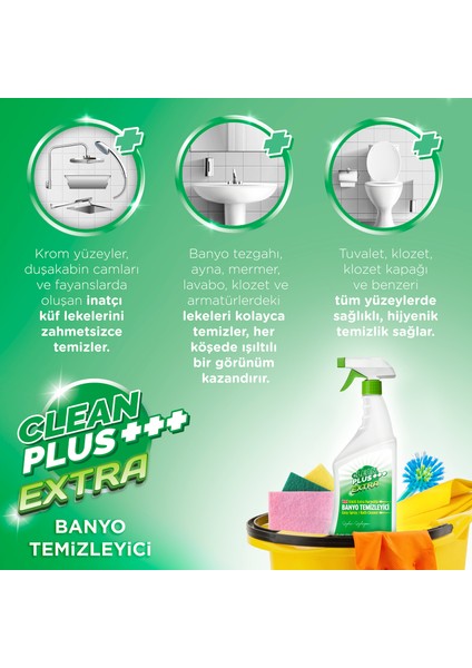 Clean Plus+ Extra Kireç Çözücü Ultra Güçlü Banyo Temizleyici 750 ml fırsatları